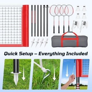 Red <span class=keywords><strong>de</strong></span> bádminton portátil para exteriores con sistema <span class=keywords><strong>de</strong></span> cabrestante antideslizante, estable y resistente para juegos en el jardín, <span class=keywords><strong>la</strong></span> playa o vacaciones. - Product Image 5