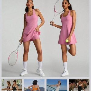 Vestido Ligero de Verano Antideslizante con Pantalones Cortos Integrados y Bolsillo, para Pickleball, Fitness, Yoga y Tenis de Bajo Impacto - Product Image 5