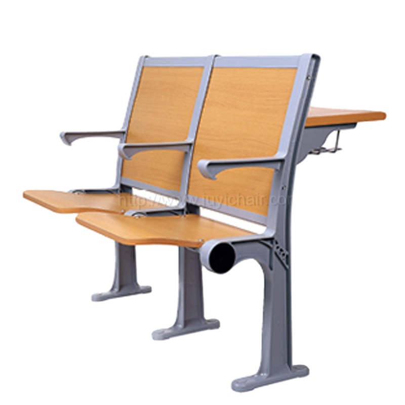 Стул для конференц-зала с металлической рамой, стул для конференц-класса с деревянной подставкой для письма оптом