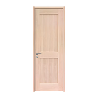 Porte affleurante en matériau MDF design moderne avec dalle en bois plaqué à bas prix OEM pour la décoration intérieure des maisons