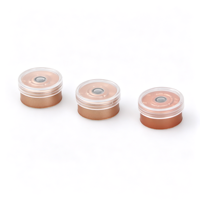 Bouchon à vis en aluminium de 20 mm, vente en gros, OEM, antidérapant, moleté, non rechargeable, bouchon à clapet, couvercle de bouteille cosmétique de haute qualité