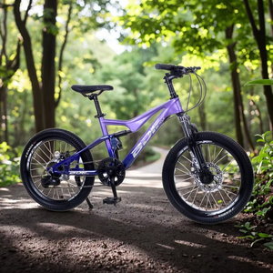 Directo de fábrica, <span class=keywords><strong>bicicleta</strong></span> de <span class=keywords><strong>montaña</strong></span> para niños de <span class=keywords><strong>doble</strong></span> suspensión de 7 velocidades con freno de disco, pedal ordinario, horquilla de acero, tienda china a granel - Product Image 1