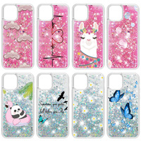 Coque de téléphone à paillettes 3D brillante coque personnalisée avec sable clignotant liquide dynamique et doux pour Samsung S21 coque de téléphone portable bling