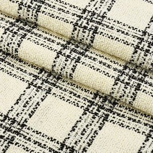 Tissu satiné à carreaux noir et blanc de style parfumé, 100% polyester, pour vêtements, portefeuilles pour filles, nuancier gratuit - Product Image 1
