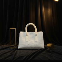 Ensemble de Sacs à Main Personnalisés pour Femme en Similicuir Motif Crocodile, Luxe 3 Pièces, Bandoulière Épaule Cabas avec Fermeture Éclair et Logo