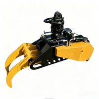 Scie à grappin hydraulique durable pour excavatrice, rotative, pour la coupe d'arbres, l'exploitation forestière, le défrichement et l'aménagement paysager