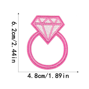 Gran oferta de insignias de ropa de hierro de estilo occidental, parches de sombrero de tela bordada con resina en forma de corazón y flor para uso en bolsas - Product Image 6