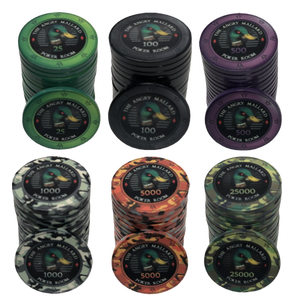 2025 plateau de jetons de Poker en argile ABS en céramique de logo personnalisé de haute qualité Promotions en gros personnalisées pour les cadeaux de jeux fabriqués en Chine - Product Image 2