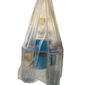 Vente en gros jetable en poly sac de gilet de transport de shopping en plastique plat - Product Image 2