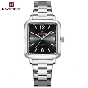 NAVIFORCE นาฬิกาควอตซ์แฟชั่นหรูหราคู่นาฬิกาตัวชี้เรืองแสงสายนาฬิกาสแตนเลสกันน้ำของขวัญแต่งงาน - Product Image 1