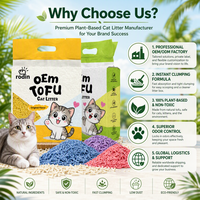 Fournisseur Vérifié Litière pour Chat en Fibre de Soja Hautement Absorbante Chaîne d'Approvisionnement Fiable Sable pour Animaux à Base Végétale Litière pour Chat au Tofu