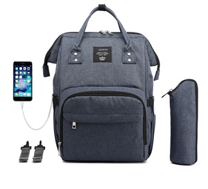 Mamá bebé <span class=keywords><strong>embarazada</strong></span> bolsa USB bolsa cuidado del bebé <span class=keywords><strong>de</strong></span> gran capacidad mochila bolsa <span class=keywords><strong>de</strong></span> pañales - Product Image 3