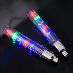 Led colorido roda luz bicicleta carro pneu pneu válvula segurança aviso bicicleta impermeável acessórios pneu roda luz