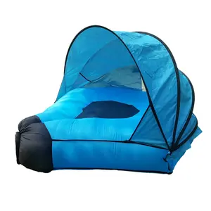 Top Seller Canopy Double Camping Sleeping Bag Pod Inflatable Air Lounger Sofa with Tent