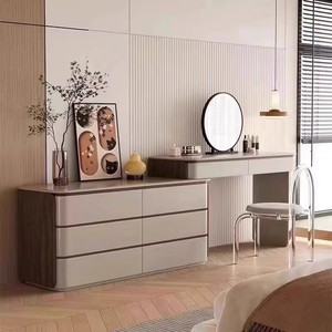 Toeletta Moderna e Semplice per Camera da Letto Femminile con Specchio LED, Cassetti e Struttura in Legno - Nuovo Design di Tendenza per Appartamenti - Product Image 5