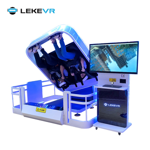 LEKE VR Park Chaise de mouvement de réalité virtuelle 2 sièges 360 Rotation 9D VR Roller Coaster <span class=keywords><strong>Cinema</strong></span> Simulator Machine - Product Image 1