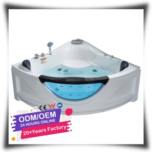 Baignoire d'Angle Balnéo Acrylique Spacieuse pour <span class=keywords><strong>2</strong></span> <span class=keywords><strong>Personnes</strong></span> avec Jacuzzi et Massage en Verre, Qualité Supérieure pour Vente en Gros - Product Image 1