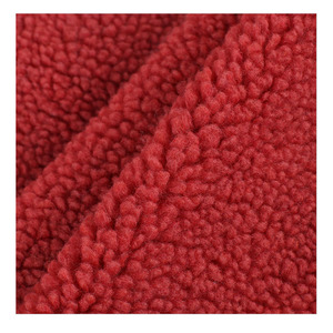 Trung Quốc Nhà Cung Cấp 100% Polyester Berber Fleece Vải Cho Chăn Hoặc Áo Khoác Người Đàn Ông Giả <span class=keywords><strong>Sherpa</strong></span> Lông Cừu Faux Fur Vải - Product Image 1