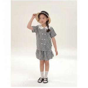 Conjunto de Ropa para Niñas OZKIZ Estilo Coreano 100% Algodón, Moda de Verano para 2-7 Años con Decoraciones de Volantes, Venta al Por Mayor - Product Image 2