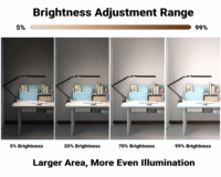 Lampe de bureau LED blanche pliable en métal, design tactile/infrarouge, double éclairage, AC, écologique, protection des yeux, réglable pour la lecture des étudiants