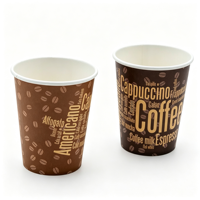 Gobelet en papier biodégradable à paroi simple, taille personnalisée, motif personnalisé, logo personnalisé, qualité alimentaire, jetable, pour café chaud à emporter