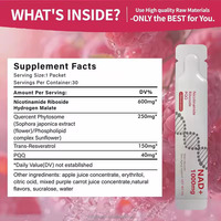 Complément Alimentaire Cellulaire NAD+ 1000mg Nicotinamide Riboside en Poudre Instantanée, Énergie et Antioxydant, 30 Sachets