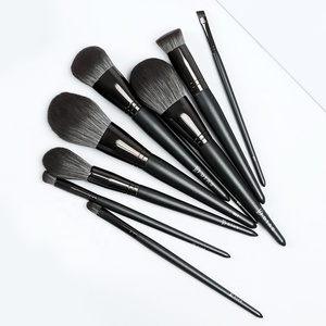 Lot de 12 pinceaux à maquillage de couleur noire, pour visage, synthétique, doux, couche de base naturelle, haut de gamme, personnalisé, 10 à <span class=keywords><strong>2022</strong></span> pièces - Product Image 6