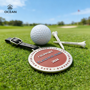 Étiquettes de sac de golf personnalisées DIY, cadeau unique, étiquette de sac de golf de forme ronde - Product Image 3