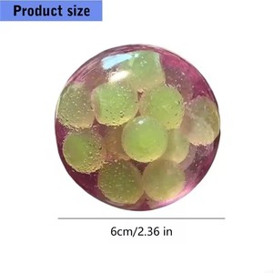 Qingti - Mini Pelota de Pulpa de Fruta Hecha a Mano, Juguete Musical Creativo para Amasar, Adhesivo para Aliviar el Estrés, Color Morado, para Mayores de 14 Años - Product Image 6