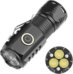 600 Lumen Tactical Flashlight Clip Lamp 3 Mini Sealed One Piece Body 4 Modes Type-c USB Charging IP54 Aluminum Alloy Work <b>Light</b> - Product Image 2