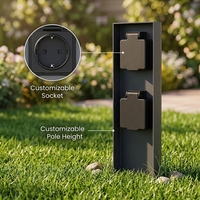 Lampe de jardin à LED en aluminium avec douille G9, indice de protection IP44, AC 220-240V, installation souterraine pour usage domestique et professionnel