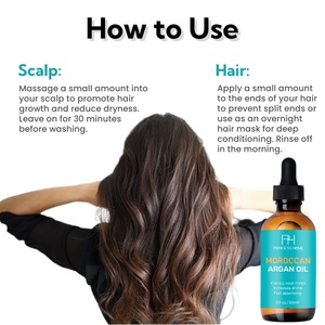 OEM 60ML minyak perawatan Maroko mendorong pertumbuhan rambut menembus & meremajakan rambut, minyak Argan kulit kepala untuk rambut - Product Image 4