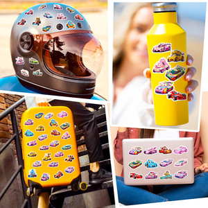 100PCS Calcomanías Divertidas y Lindas de Autos de Carreras de Dibujos Animados para Niños, Regalo, Hoja de Pegatinas <span class=keywords><strong>JDM</strong></span> a la Moda - Product Image 6