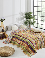 Design élégant 100% couverture en coton Jacquard jeter 230x260cm 90x102 pouces Jacquard Collection couverture couvre-lit