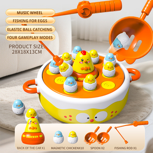 TOMMABO giochi di funzionamento della famiglia di pesca giocattoli da Bowling rotanti musica rimbalzo e cattura <span class=keywords><strong>gioco</strong></span> di <span class=keywords><strong>pollo</strong></span> Pop up giochi da tavolo per bambini - Product Image 6