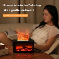 Diffuseur d'arômes USB Volcan 3D avec flamme, humidificateur d'air 140 ml, 7 couleurs changeantes, simulation de flamme, humidificateur domestique