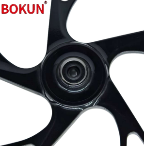 Rin de Motocicleta <span class=keywords><strong>BOKUN</strong></span> Serie 1.85x18 Pulgadas, Delantero, Doble Cinco Radios, Negro, Aleación de Aluminio Forjado - Product Image 2