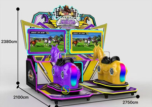 Nuova Macchina da Gioco Interattiva a Moneta per Bambini, Simulazione <span class=keywords><strong>di</strong></span> Corse <span class=keywords><strong>di</strong></span> Cavalli, Doppio Intrattenimento, per Parco Giochi al Coperto, Esportazione - Product Image 2