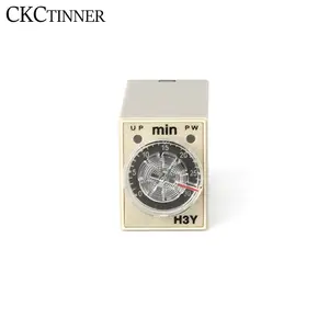 H3Y-2 AC220V Time Relay Delay Timer 5/10/30/60 Minute/Seconds With Base Socket 8PINS voltage relay Rotary Knob