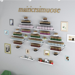 Étagère à vernis à ongles rectangulaire, présentoir de manucure mural, portable, en fer forgé solide, utilisation professionnelle en salon - Product Image 3