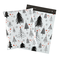 Enveloppes d'emballage de cadeaux de Noël personnalisées en poly d'expédition en plastique directe d'usine pochettes de livraison par courrier pour chaussures chaussette