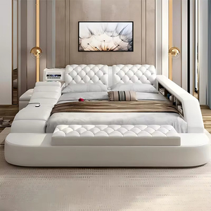 Luxury Multifunctional Smart Bed King Sizes Modern Upholstered Double Bed Wireless Charging Storage Bedroom Smart Bed-hu-031 Mul - Product Image 4