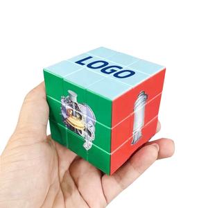 Logotipo personalizado Publicidade 3x3 Speed Magic Cube 3D <span class=keywords><strong>3</strong></span> Layer Puzzle Toy Mini DIY Educacional 3x3x3 Ferramenta Promocional - Product Image 4