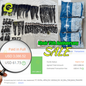 Lot de tissages de cheveux brésiliens vierges Remy à cuticules alignées, vente en gros, longueurs de 8 à 40 pouces, double trame machine - Product Image 4
