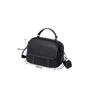 Bolso de hombro de cuero genuino para mujer, bolso redondo pequeño, bolso de mensajero a la moda, bolso multifuncional para cosméticos - Product Image 6