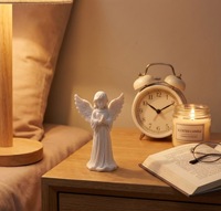 Statue d'ange priant imprimée en 3D, figurine de chérubin gardien, décoration pour la maison et le bureau, cadeau commémoratif, sculpture religieuse, ornement