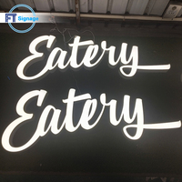 Letras de Canal Acrílicas LED 3D Personalizadas, Letrero de Plástico Blanco Opal Impermeable para Negocios, Tiendas y Restaurantes