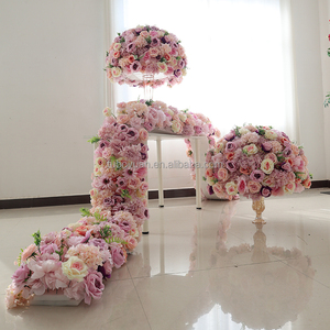 E Bảng Hoa Trang Trí Nội Thất Nhân Tạo Hoa Hồng Đỏ Hoa Trung Tâm Hoa Hồng Á Hậu Hàng Hoa Giả Hàng Màu Đỏ Cho Đám Cưới Bảng Trang Trí Nội Thất - Product Image 6