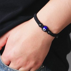 Nime Evil Eye <b>Bracelet</b> Black <b>Rope</b> Hand Knitted Women's Jewelry Gift Souvenirs - Product Image 1