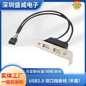 Cable de protección de entrada/salida de doble puerto USB 2.0, conector USB de expansión de mini chasis para placa base - Product Image 5